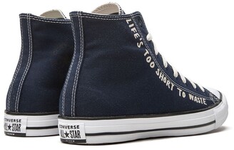 Converse All Star High 'Life's Too Short To Waste' sneakers - ShopStyle