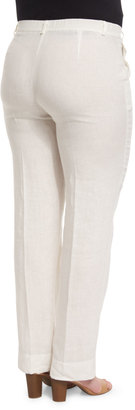 Marina Rinaldi Raul Straight-Leg Pants, White, Plus Size