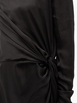 Zimmermann Drape Knotted Silk-chiffon Dress - Black