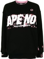 Thumbnail for your product : AAPE BY *A BATHING APE® Logo-Print Crew-Neck Sweatshirt