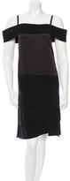 Thumbnail for your product : Prada Off-The-Shoulder Tiered-Paneled Dress