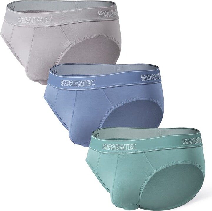 Separatec Men's Boxer Briefs 2.0 Micro Modal Underwear Soft Breathable Dual  Pouch 3 Pack (L - ShopStyle