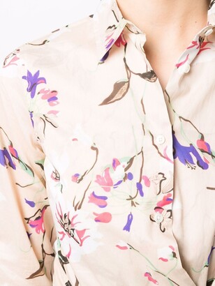 Sara Roka Floral Print Shirt Dress