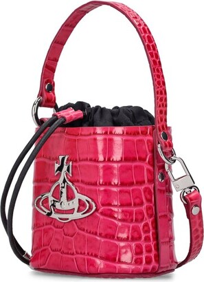 【Vivienne Westwood】Sac embosse croco a cordons Daisy Vivienne Westwood】Sac embosse croco a cordons Daisy