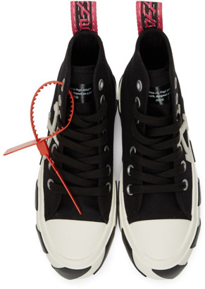 Off-White Black and White Arrows Mid-Top Sneakers