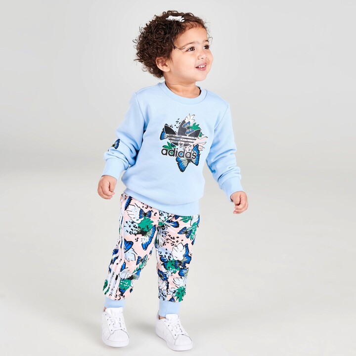 adidas Girls' Infant and Toddler HER Studio London Floral Print Crewneck  Sweatshirt and Leggings Set - ShopStyle