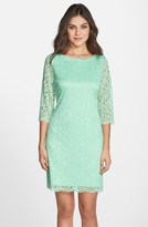 Thumbnail for your product : Ivanka Trump Scalloped Lace Sheath Dress