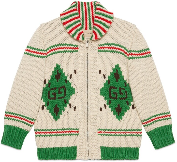 children's gg wool cardigan