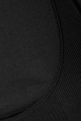 Alexander Wang alexanderwang.t - Layered Ribbed Stretch-jersey Mini Dress - Black