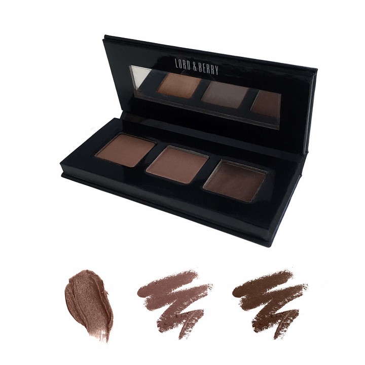 Lord & Berry STRIP KIT Eyebrow Styling Set With Two Matte Wet & Dry Powders A Pigmented Setting