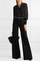 Thumbnail for your product : Frame Lace-up Crepe Blouse