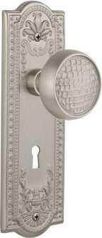 Nostalgic Warehouse Meadows Plate with Decorative Keyhole and Craftsman Door Knob