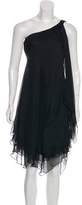 Thumbnail for your product : Ralph Lauren Black Label Silk Drape-Accented Dress