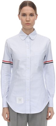Thom Browne Oxford Cotton Shirt W/ Gg Armband
