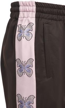 MAISON EMERALD Butterfly Embellished Track Pants