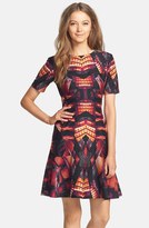 Thumbnail for your product : Gabby Skye Print Ponte Fit & Flare Dress