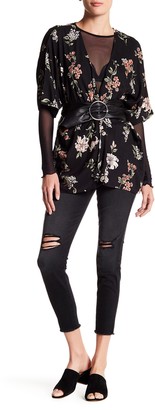 7 For All Mankind Gwenevere Frayed Hem Ankle Jeans