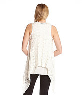 Thumbnail for your product : Karen Kane Tape Yarn Cascade Vest