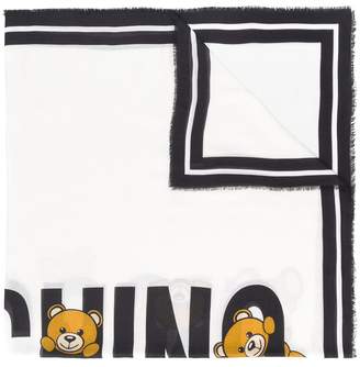 Moschino teddy logo print scarf