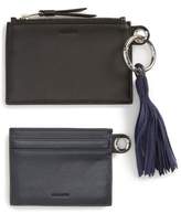Thumbnail for your product : AllSaints Dive Keyfob Lambskin Leather Zip Pouch & Card Case