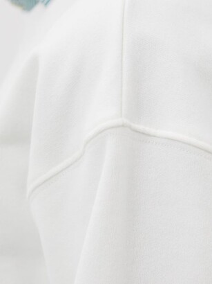 HommeGirls Logo-embroidered Cotton-jersey Sweatshirt - White