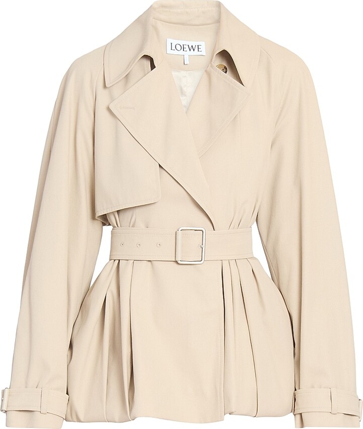 Loewe Women's Belted Balloon Jacket - Beige - Size 0