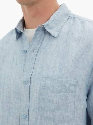 Onia Abe Linen Shirt - Mens - Blue