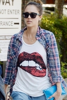 Thumbnail for your product : Lauren Moshi Edda Biting Vintage Tee in White
