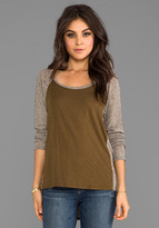 Thumbnail for your product : Michael Stars Long Sleeve Scoop Neck Raglan Hi-Low