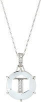 Thumbnail for your product : Frederic Sage Jelly Initial White Gold Diamond Letter Necklace, T
