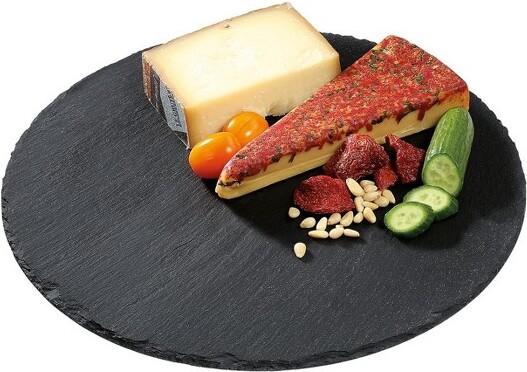 Cilio CilioSlateServingBoardforCheeseandAppetizers,Round,11.8-Inch