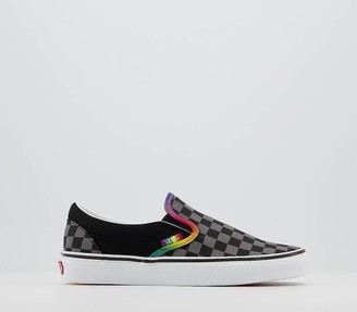 vans classic slip on trainers geometric black true white
