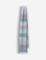 Thumbnail for your product : Loewe Anagram In Lines cashmere wool and silk-blend scarf