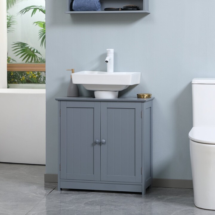 Under Sink Bathroom with 2 Doors and Shelf, Pedestal