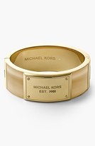 Thumbnail for your product : MICHAEL Michael Kors Michael Kors 'Heritage' Logo Plaque Wide Hinge Bangle