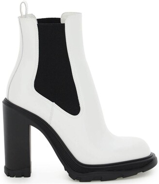 White Heeled Ankle Boots | Shop the world's largest collection of fashion |  ShopStyle UK