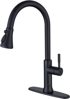 Trifecte Matte Black Kitchen Faucet With Pull Down Sprayer, Sink Faucet With 3 Spray Settings, Cupc Certified