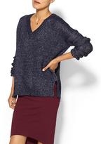 Thumbnail for your product : Vince Metallic Texture V Neck Sweater