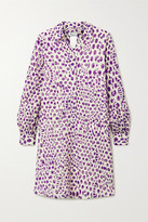 Thumbnail for your product : Paul & Joe Floral-print Fil Coupe Cotton Dress - Purple