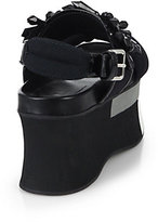 Thumbnail for your product : Marni Jeweled Mesh & Patent Leather Platform Sandals