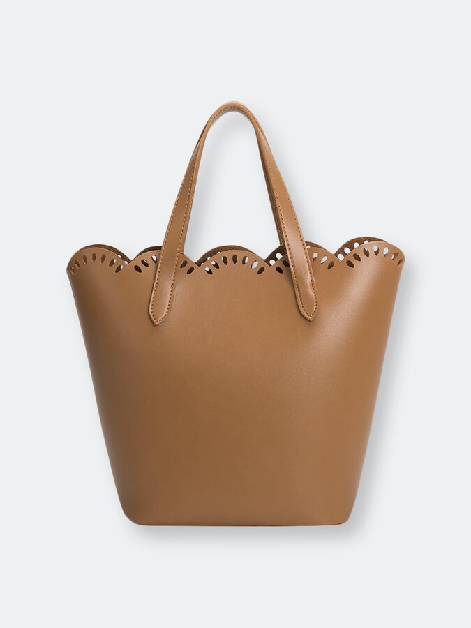 Melie Bianco Desi Tan Medium Tote Bag - ShopStyle