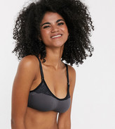 Thumbnail for your product : Hunkemoller Nursing Lucina lace trim non-wire bra in grey
