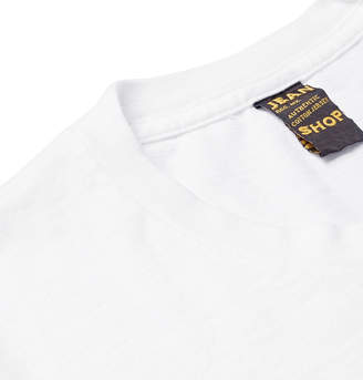 Jean Shop Printed Slub Cotton-jersey T-shirt - White