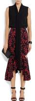 Thumbnail for your product : Givenchy Cutout Ruffled Midi Skirt In Floral-Print Stretch-Satin