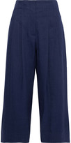 Thumbnail for your product : Rebecca Taylor Pleated Linen-blend Culottes