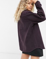 Thumbnail for your product : And other stories & wool blend oversize shacket in burgundy