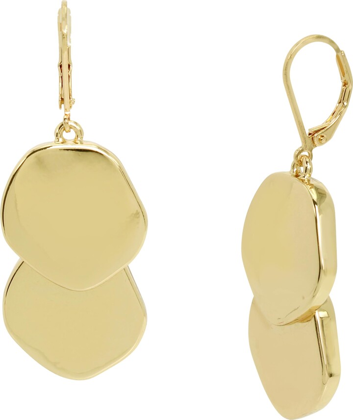 Robert Lee Morris Womens Sculpted Disc Drop Earrings