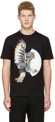 Neil Barrett Black Mechanical Owl T-Shirt