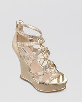 Thumbnail for your product : GUESS Platform Wedge Sandals - Barran