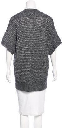 Rebecca Taylor Metallic Short Sleeve Sweater